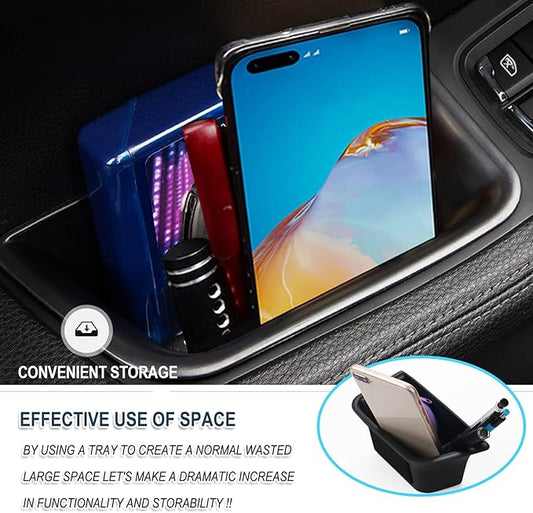 (4 Packs)for Macan Accessories Porsche Macan Door Storage Box 2015-2026 Porsche Macan Door Tray Organizer Secondary Storage Box Compatible with 2015-2025 2026 Porsche Macan S/T/GTS(Not for Macan EV)