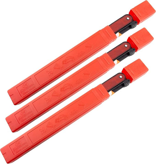 (Pack of 3 Triangle Warning Frame Triangle Reflector Safety Triangle Kit Triangle Emergency Warning
